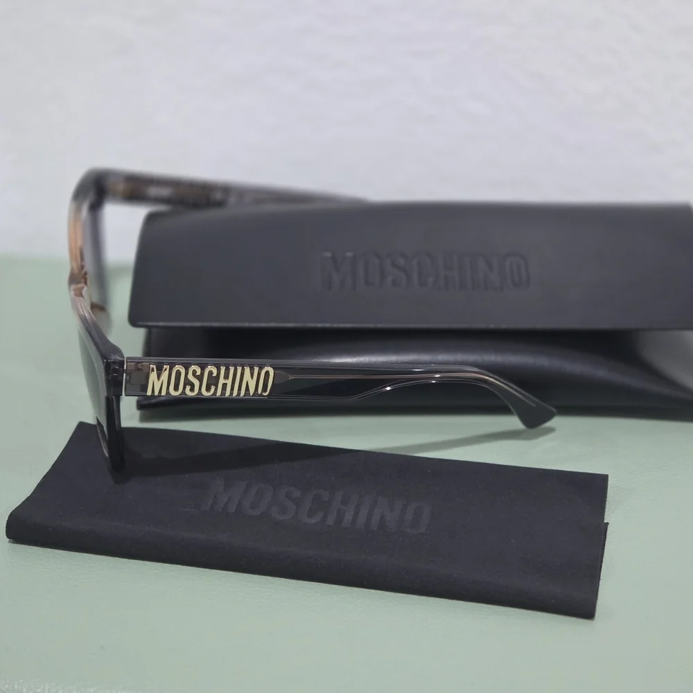 Moschino Rectangular MOS155/S  Transparent Grey Frame and Gradient Lenses.
